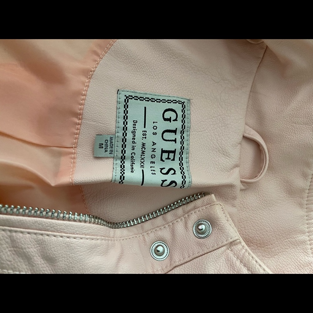 Brand new without tags pink guess bomber jacket